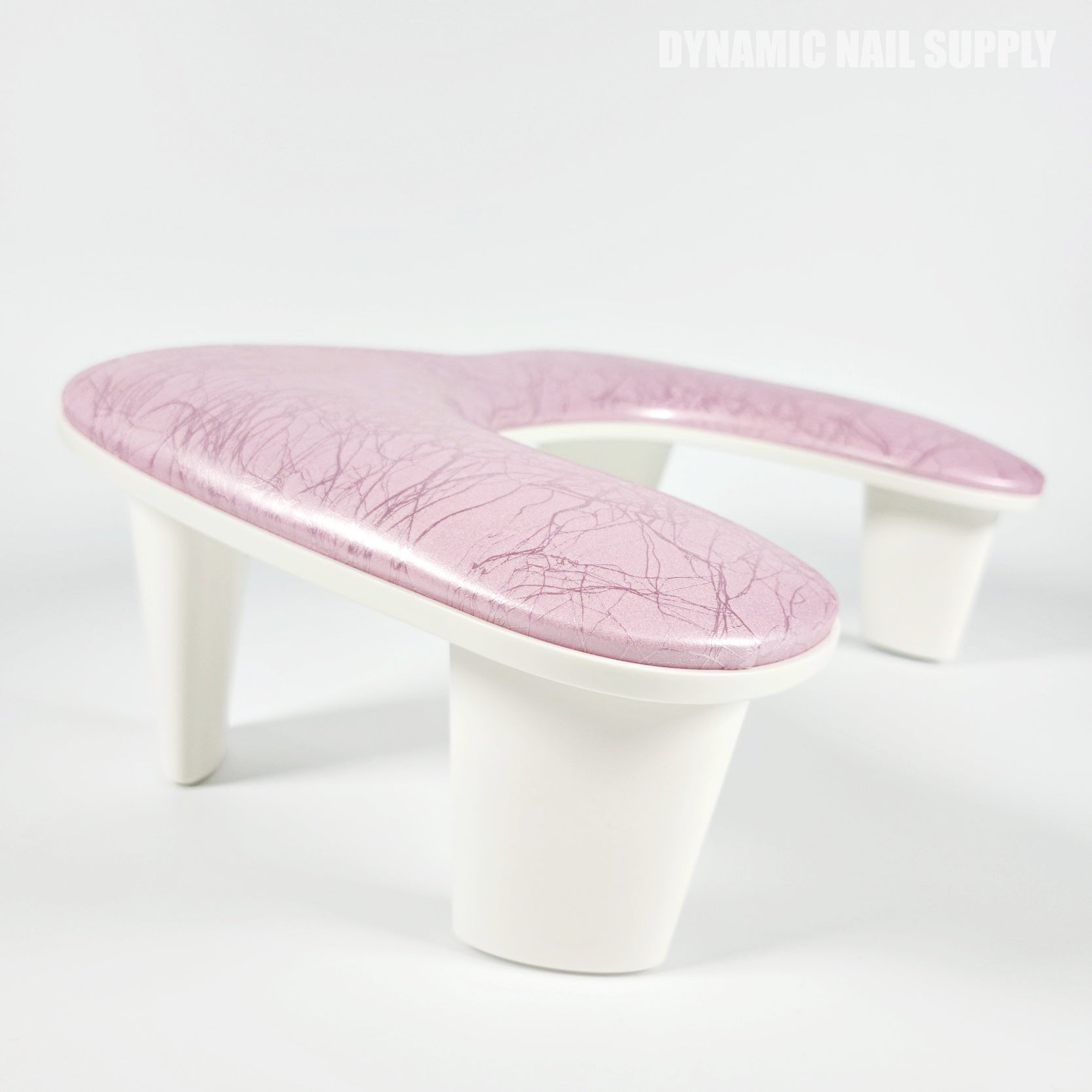 (Pink Marble) U-SHAPE Microfiber Leather Armrest with Cushion Pillow for Pedicure Manicure (Reposabrazos Para Manicura)