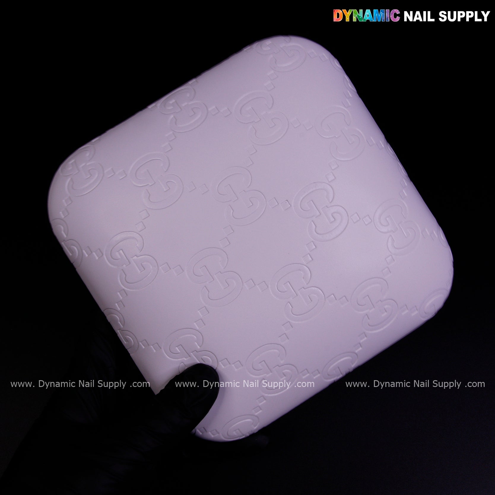 (White GC Engrave - Smooth) Elbow Pad Pillow for Nail Tech : Soft Pu Leather, Supportive, Built for Long Hours Usage