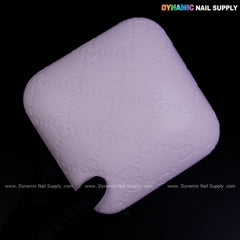 (White GC Engrave - Smooth) Elbow Pad Pillow for Nail Tech : Soft Pu Leather, Supportive, Built for Long Hours Usage
