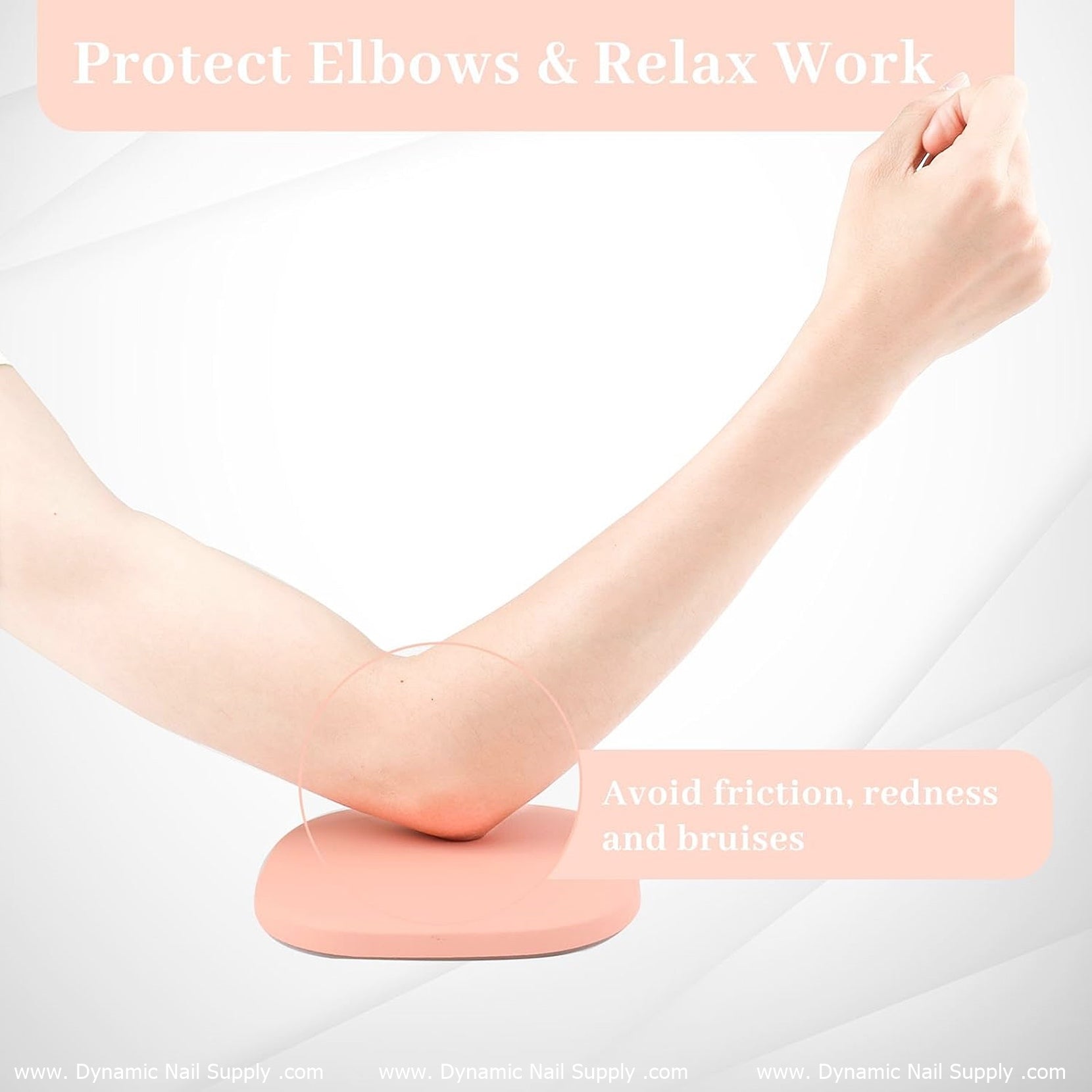 (Creamy Pink LV Kitty Smooth) Leather Elbow Cushion Pad Arm Rest Support for Manicure Nail Desk