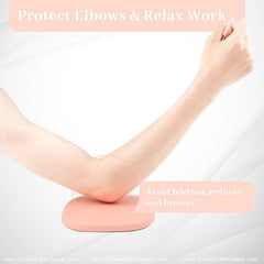 (Creamy Pink LV Kitty Smooth) Leather Elbow Cushion Pad Arm Rest Support for Manicure Nail Desk