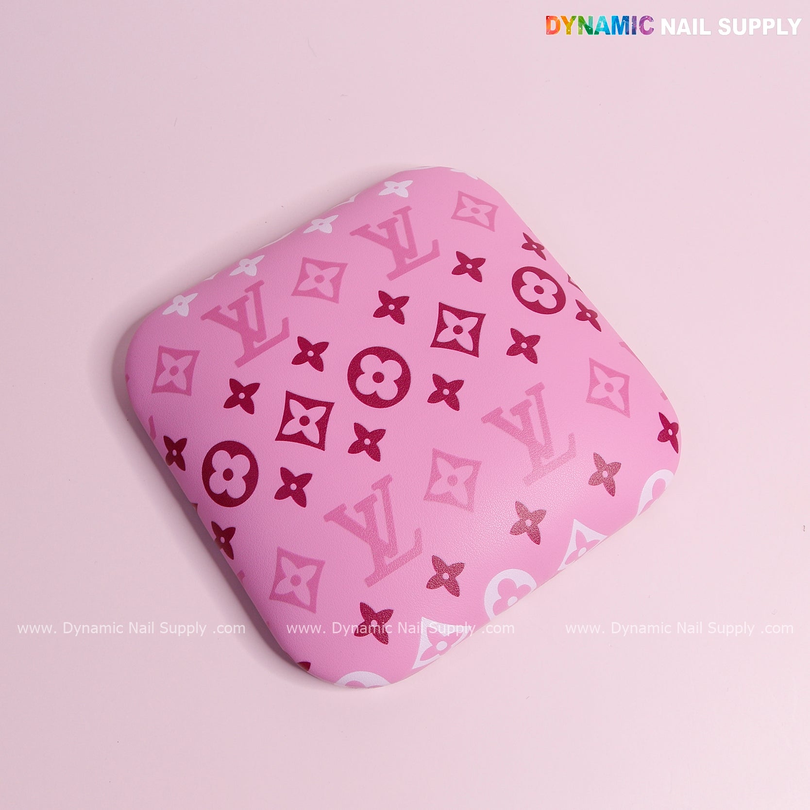 (White Pink LV 3 lines) Elbow Rest Pillow for Nail Tech : Soft Pu Leather, Supportive, Built for Long Hours Usage
