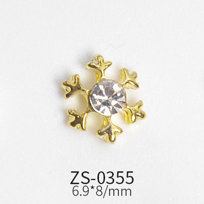 24pcs Snowflake Charms for Winter and Christmas nails art design