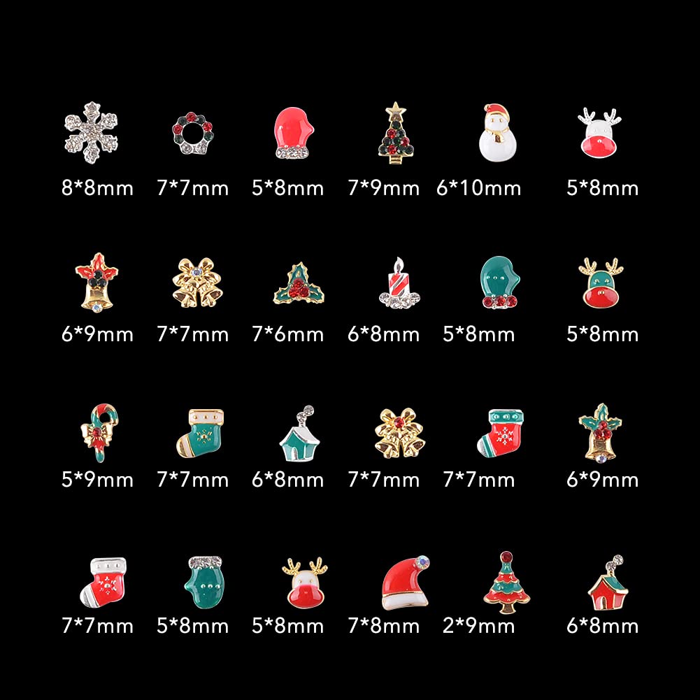 (Flash Deal) Christmas Nails Charm for Holiday Nail art design Newest Updated 2024