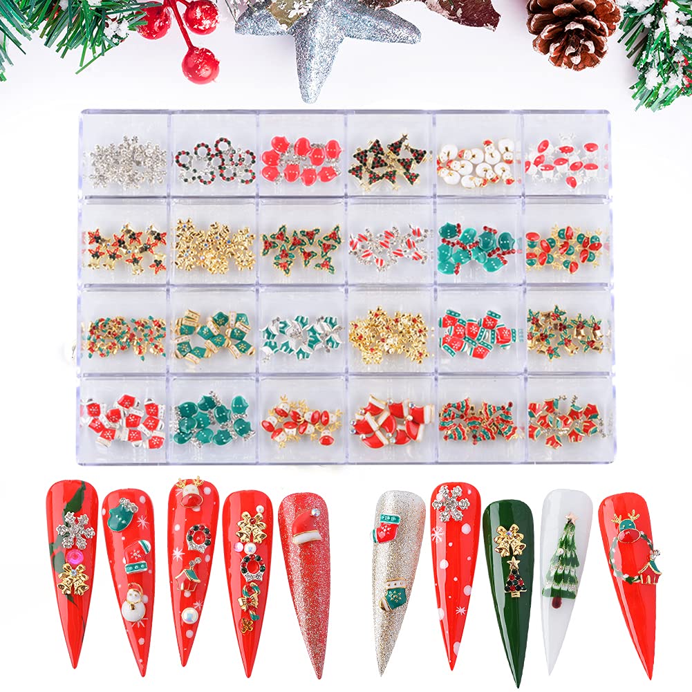 (Flash Deal) Christmas Nails Charm for Holiday Nail art design Newest Updated 2024