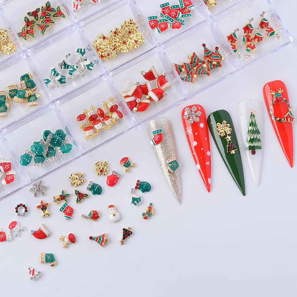 (Flash Deal) Christmas Nails Charm for Holiday Nail art design Newest Updated 2024