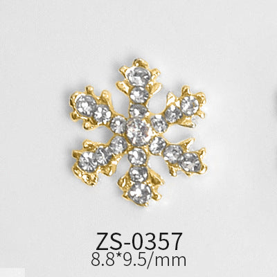 24pcs Snowflake Charms for Winter and Christmas nails art design
