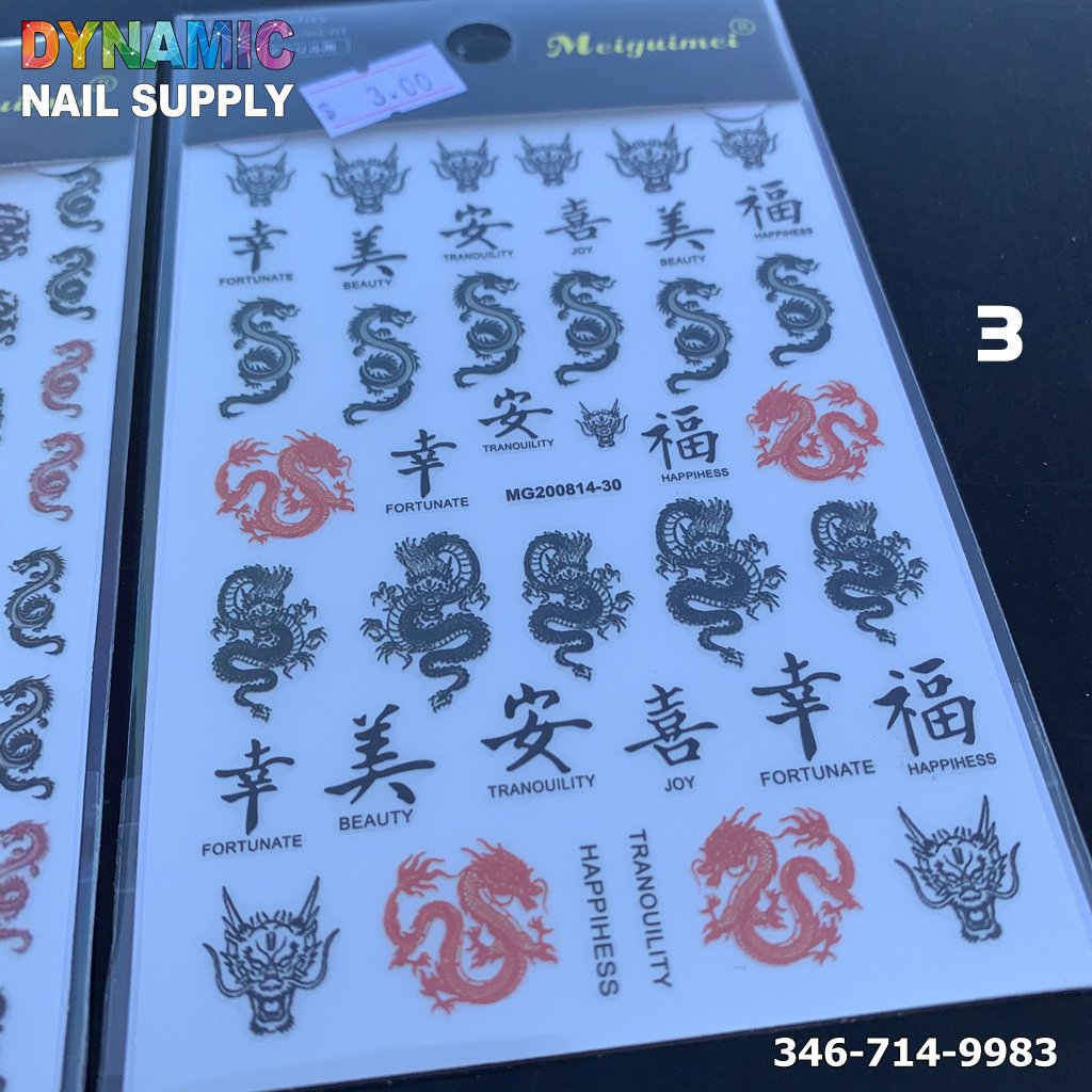 Chinese Dragon Sticker for Nail Art Design