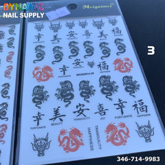 Chinese Dragon Sticker for Nail Art Design