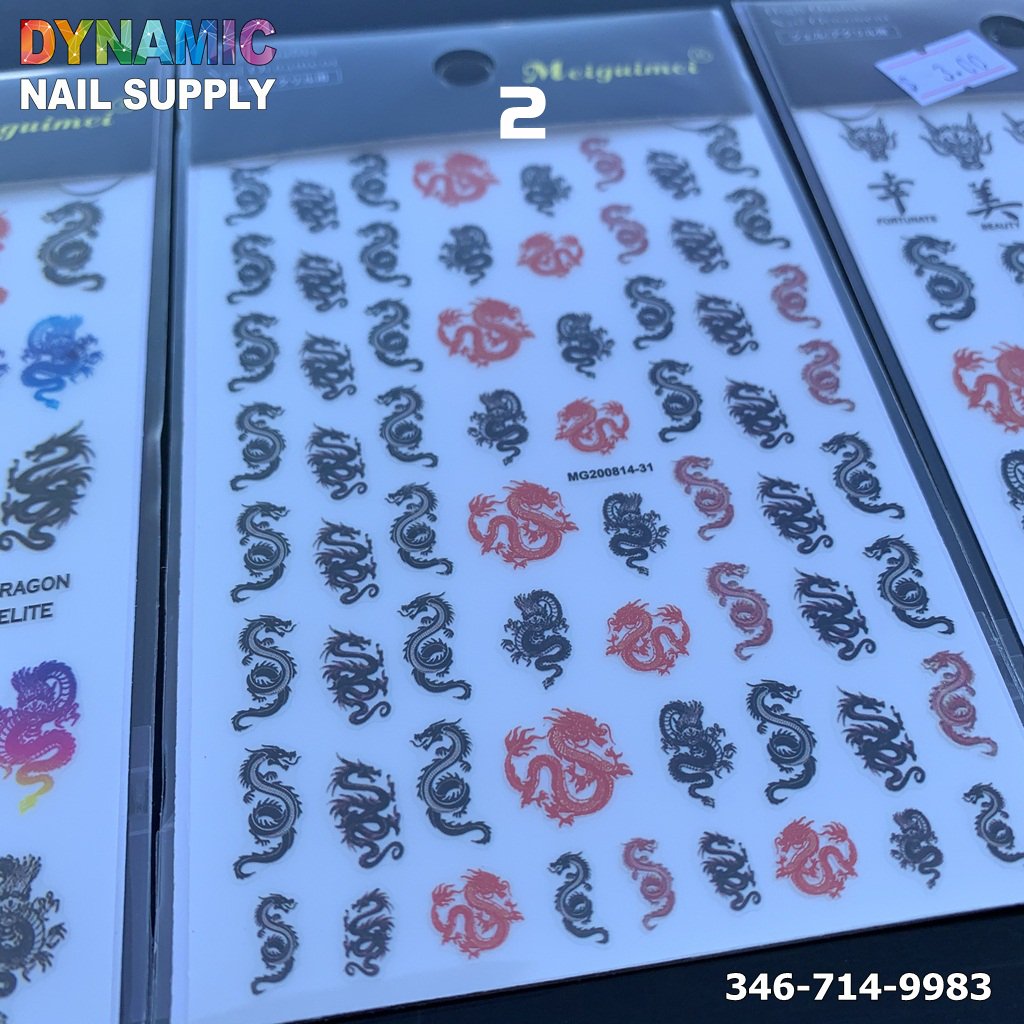Chinese Dragon Sticker for Nail Art Design
