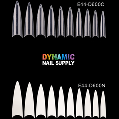 600pcs/bag French Long Stiletto Shape Nails Tips - False Artificial Nail Tips for nails extension or building nails