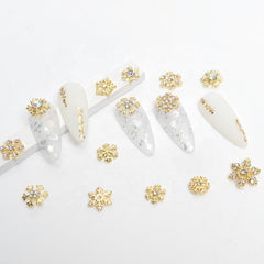 24pcs Snowflake Charms for Winter and Christmas nails art design