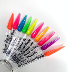Colored GLOW IN THE DARK Acrylic & Dipping Powder For Nails