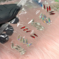 30 pcs Nail Charms for Christmas design nails (Long water-drop shape)