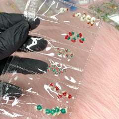 30 pcs Charm for Christmas nails (Socks, Candy, Snowman)