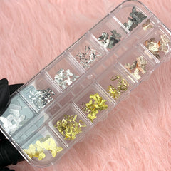 3D Butterfly Charms and Sequins set for nails art design