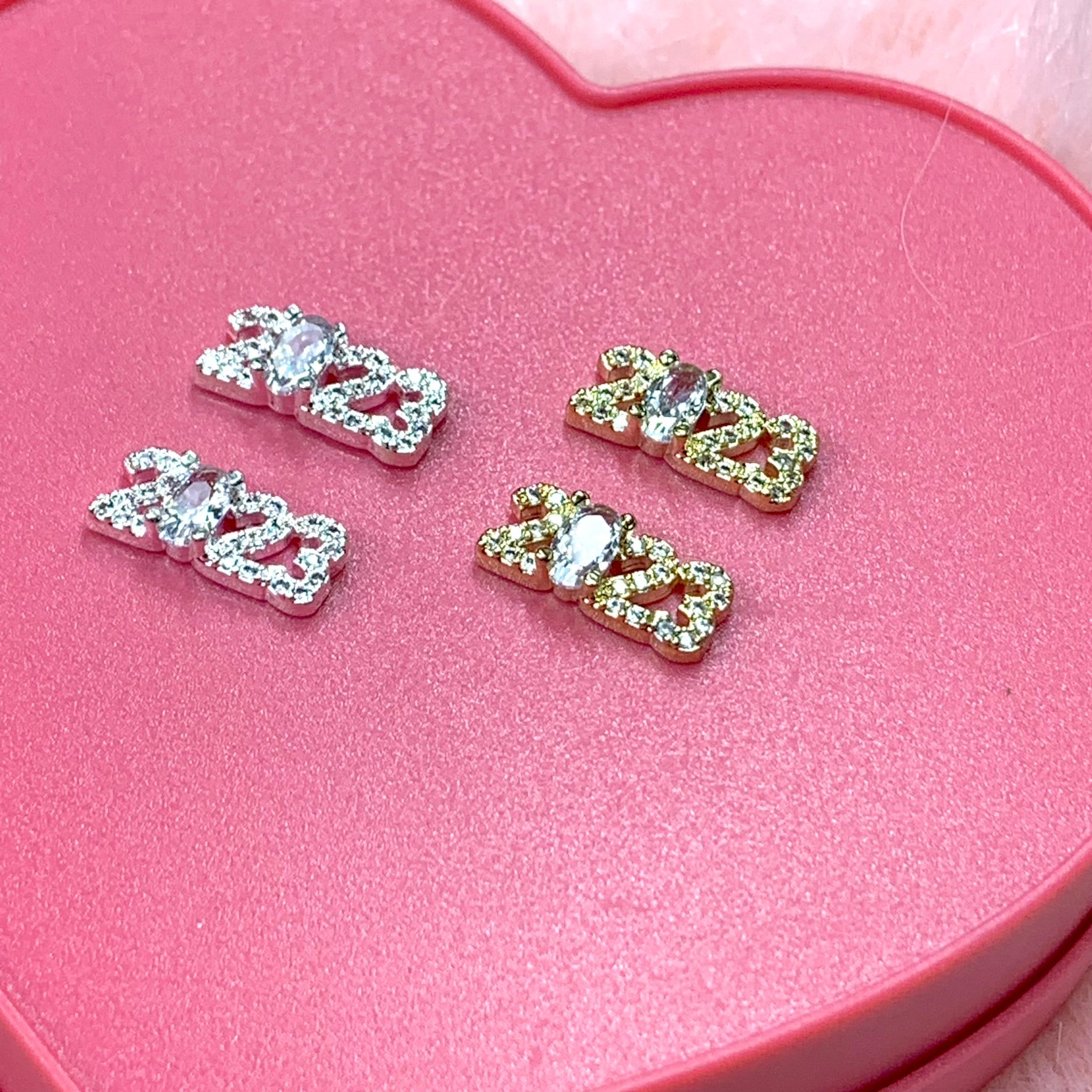4pcs 2023 Charms (3D) for Happy New Year's Eve Nail Ideas
