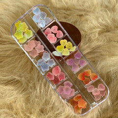 48pcs Star and Heart shape Gummy sugar Charms for Nails art design