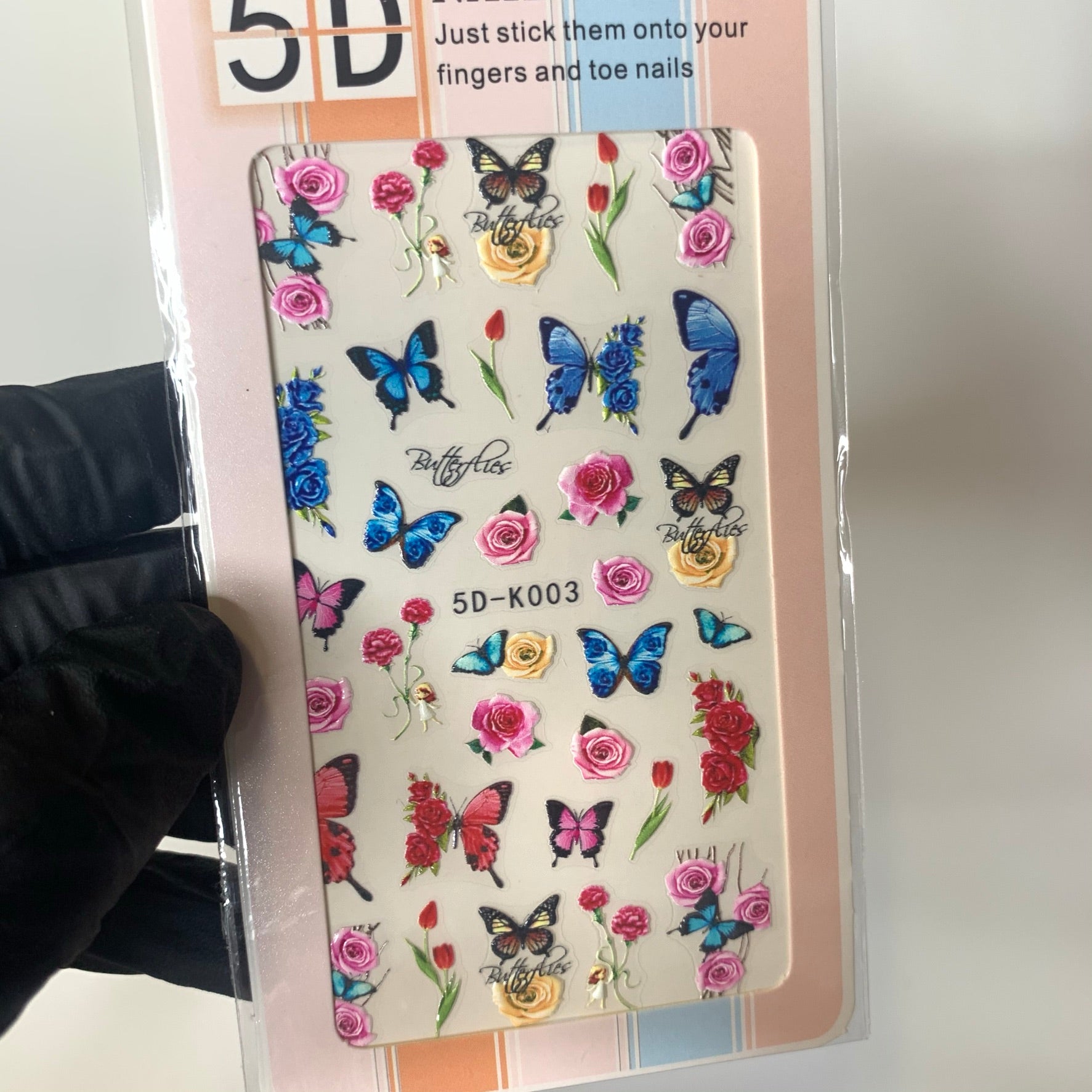 3D Flower and Butterfly Stickers for spring season (Stickers for nail design)