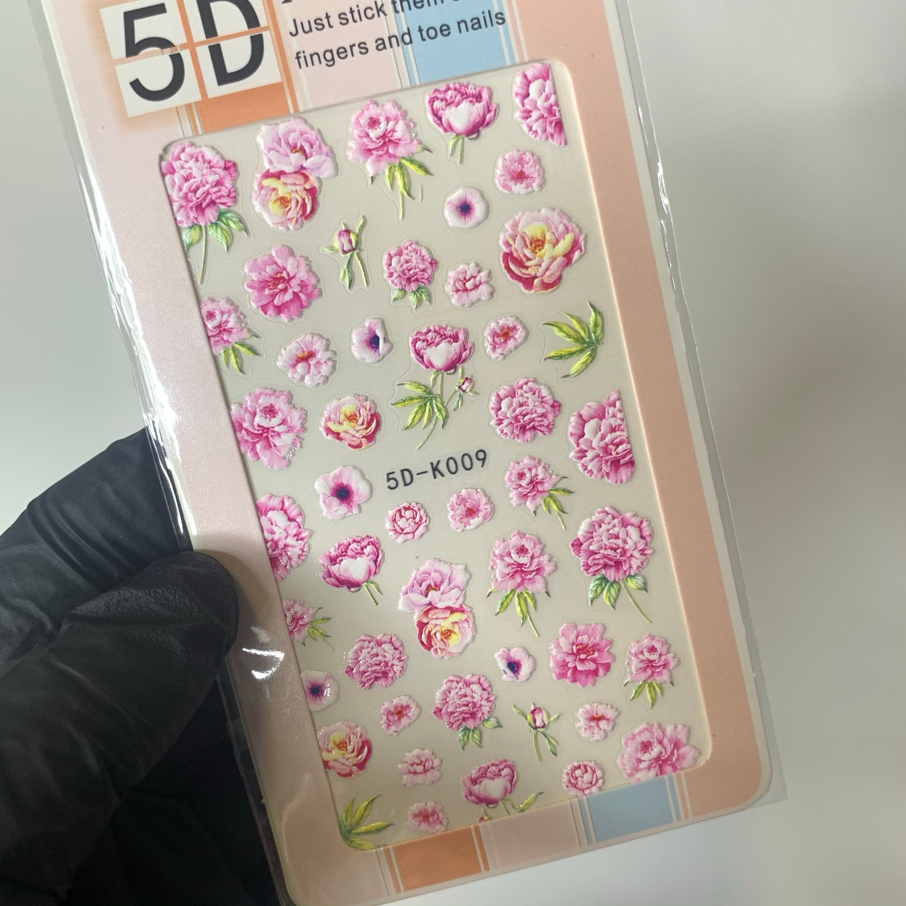 3D colorful flower stickers for spring season (Stickers for nails art design)