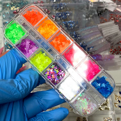 Colorful / Neon / Holographic Butterfly Shape Glitters / Sequins (SKU: 8928) for Nail art designs