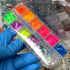 Colorful / Neon / Holographic Butterfly Shape Glitters / Sequins (SKU: 8928) for Nail art designs
