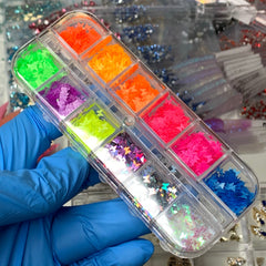 Colorful / Neon / Holographic Butterfly Shape Glitters / Sequins (SKU: 8928) for Nail art designs