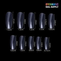 600pcs/bag Full-cover Long Ballet Coffin False Nail Tips - for building nails extension