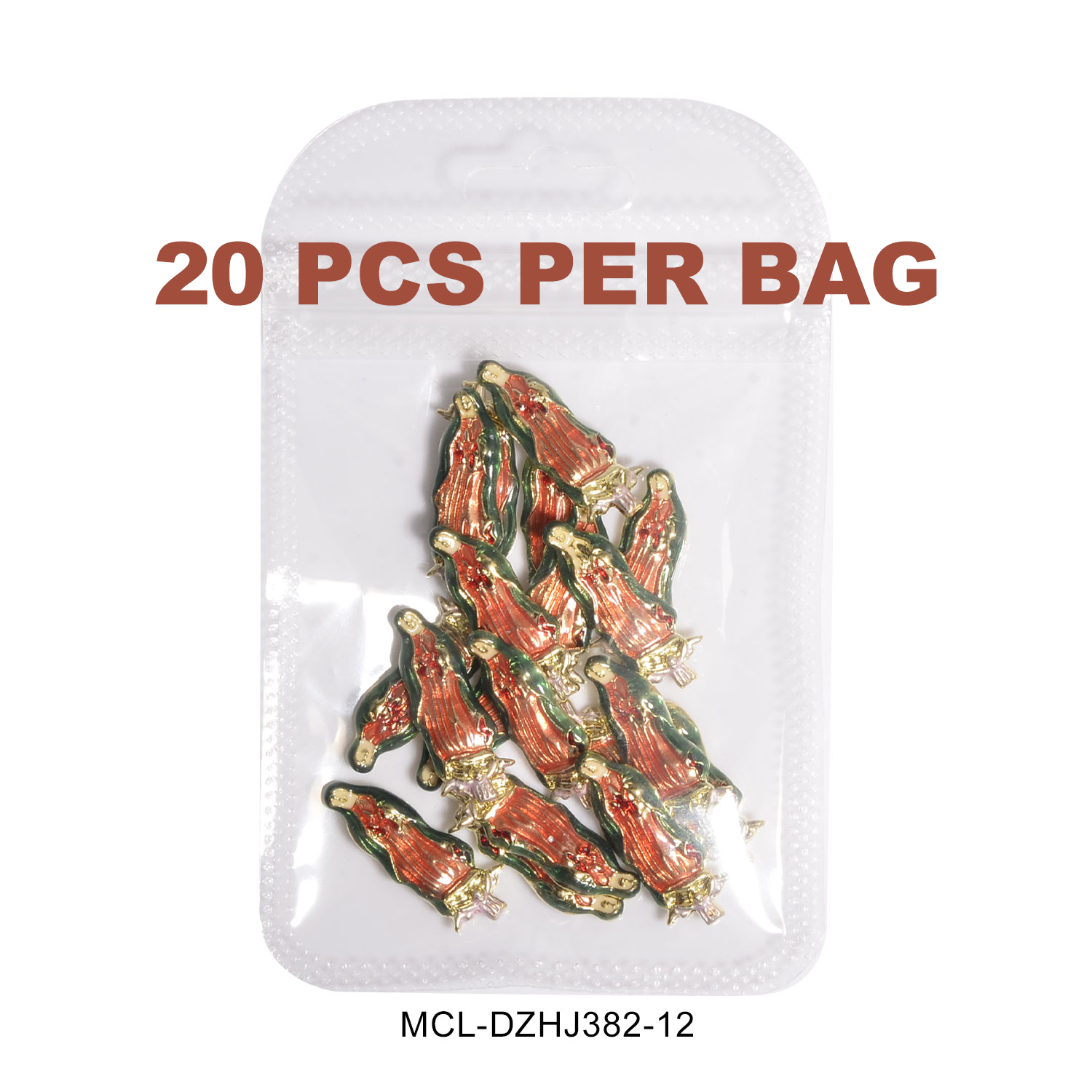 20 pcs Virgin Mary charms (colored) for Vintage Nails Design
