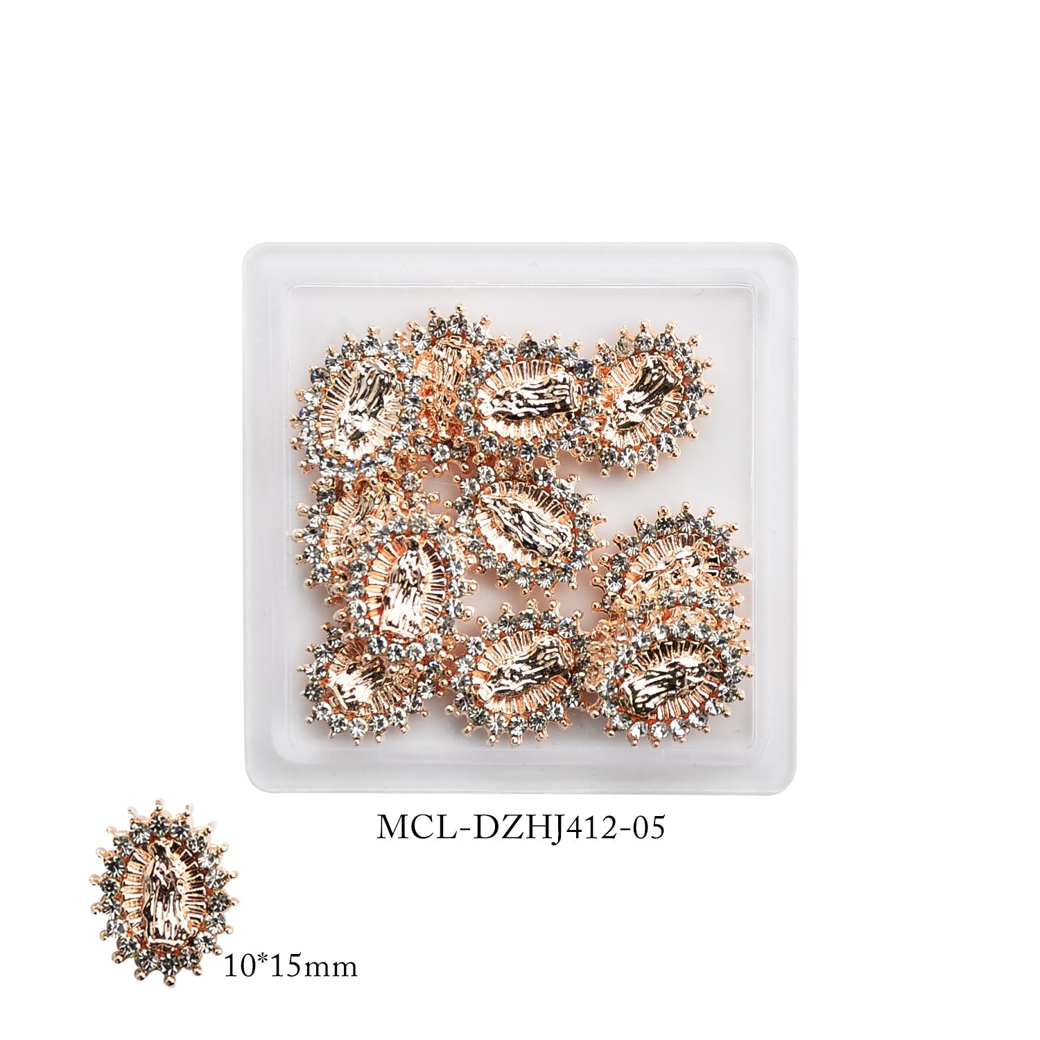 (Small version) 12 pcs bag Virgin Mary charms for Religious nails design