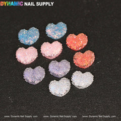 10 pcs Gummy / Sugar Candy Heart Shape Design Nail Charms