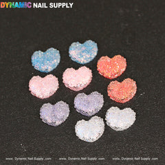 10 pcs Gummy / Sugar Candy Heart Shape Design Nail Charms