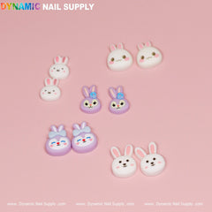 10 pcs Cute Kawaii Cartoon Mixed Shape Design Nail Charms