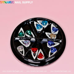 12 pcs Luxury Water Drop Shape Nail Charms