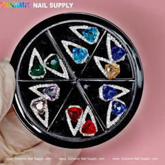 12 pcs Luxury Water Drop Shape Nail Charms