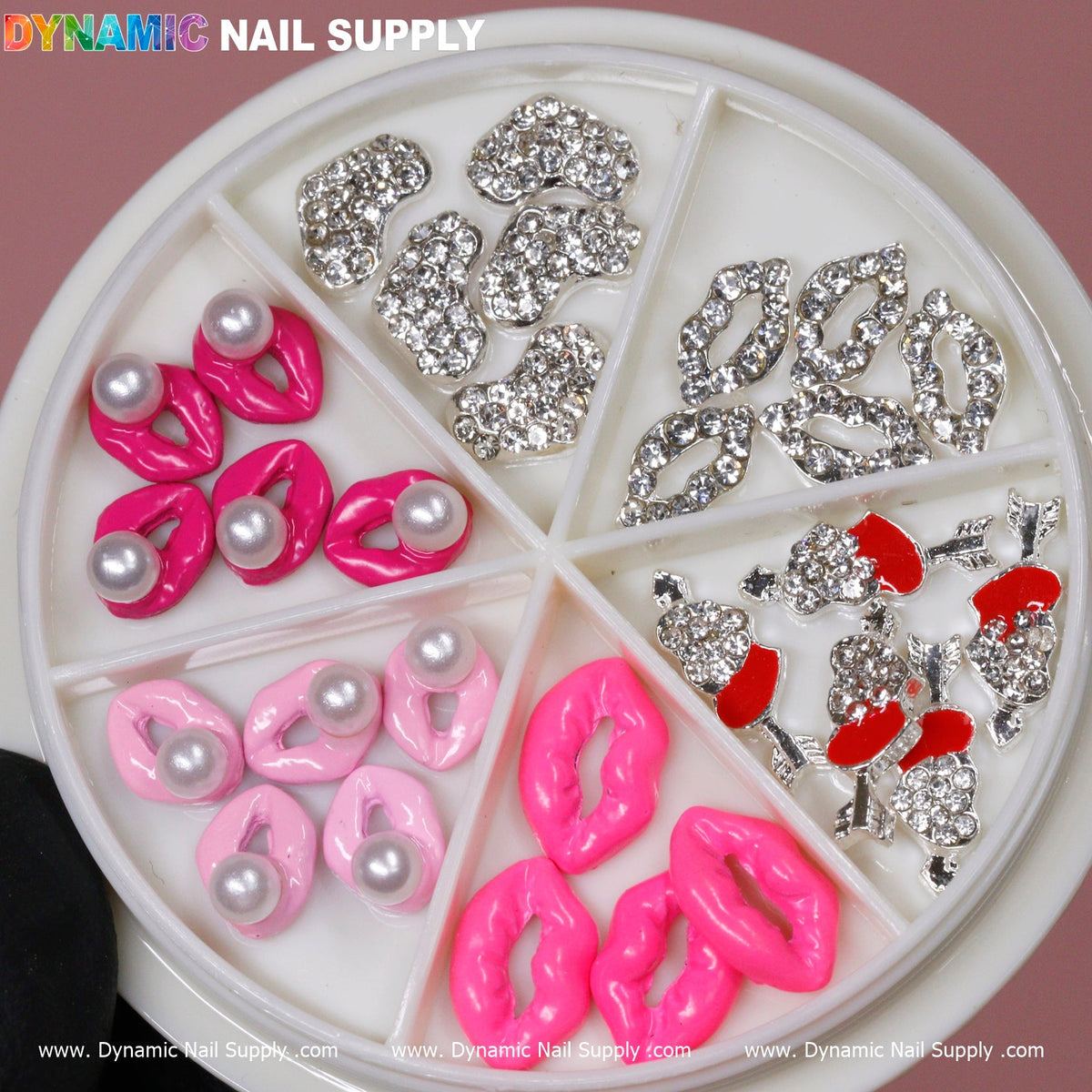 30 pcs of 3D Lips Nail Charms