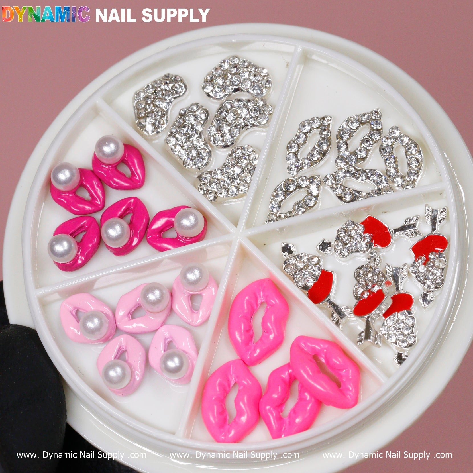30 pcs of 3D Lips Nail Charms