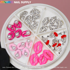 30 pcs of 3D Lips Nail Charms