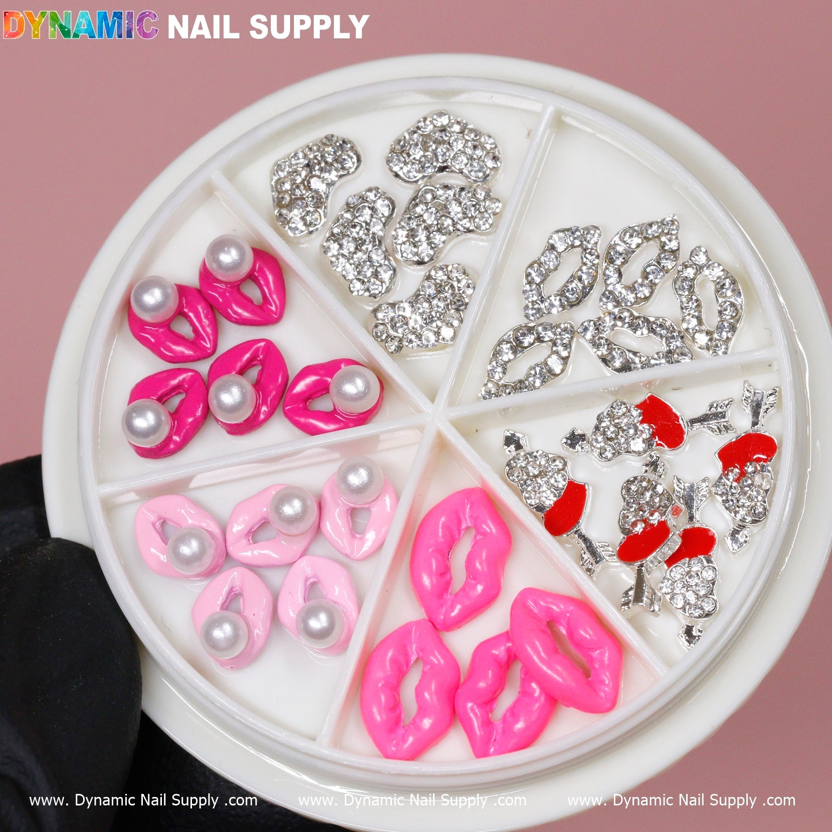 30 pcs of 3D Lips Nail Charms