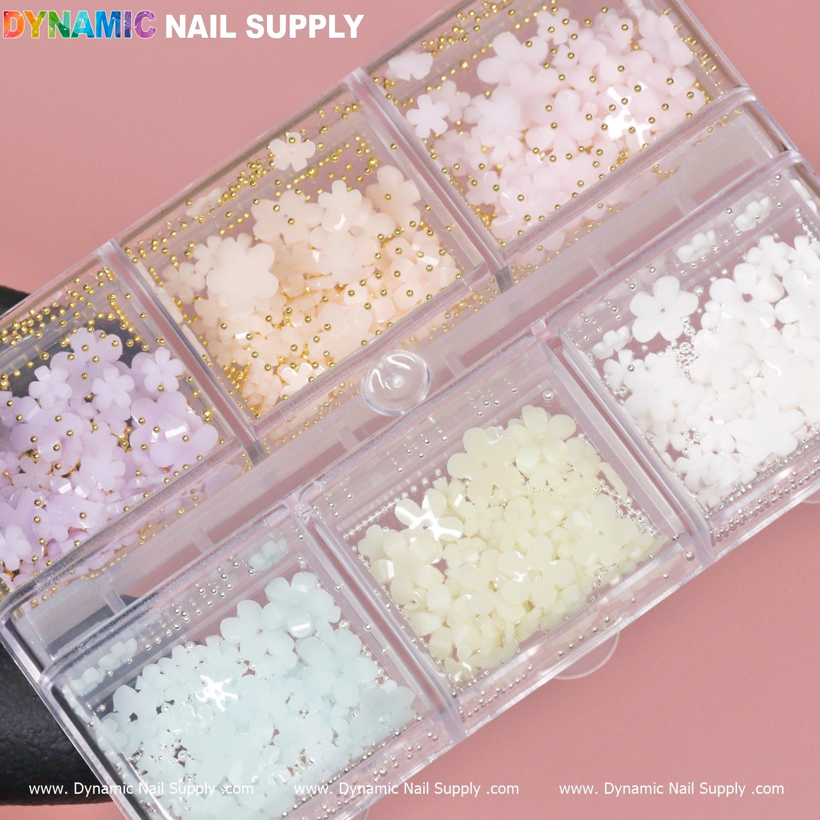 (Pastel) 3D resin Flowers for Spring Nails Art design