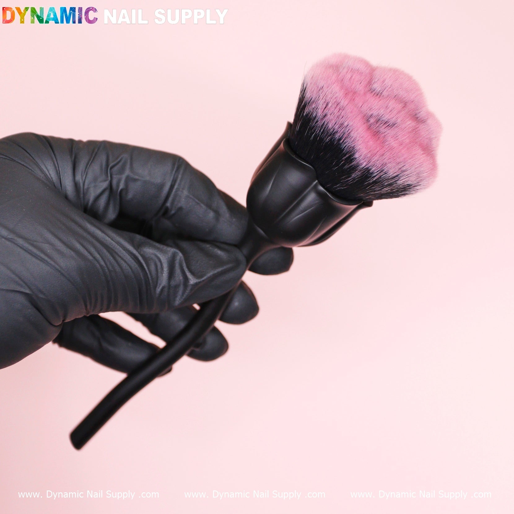 Dust Brush (Cosmetic-grade Duster) - Black Pink Rose style