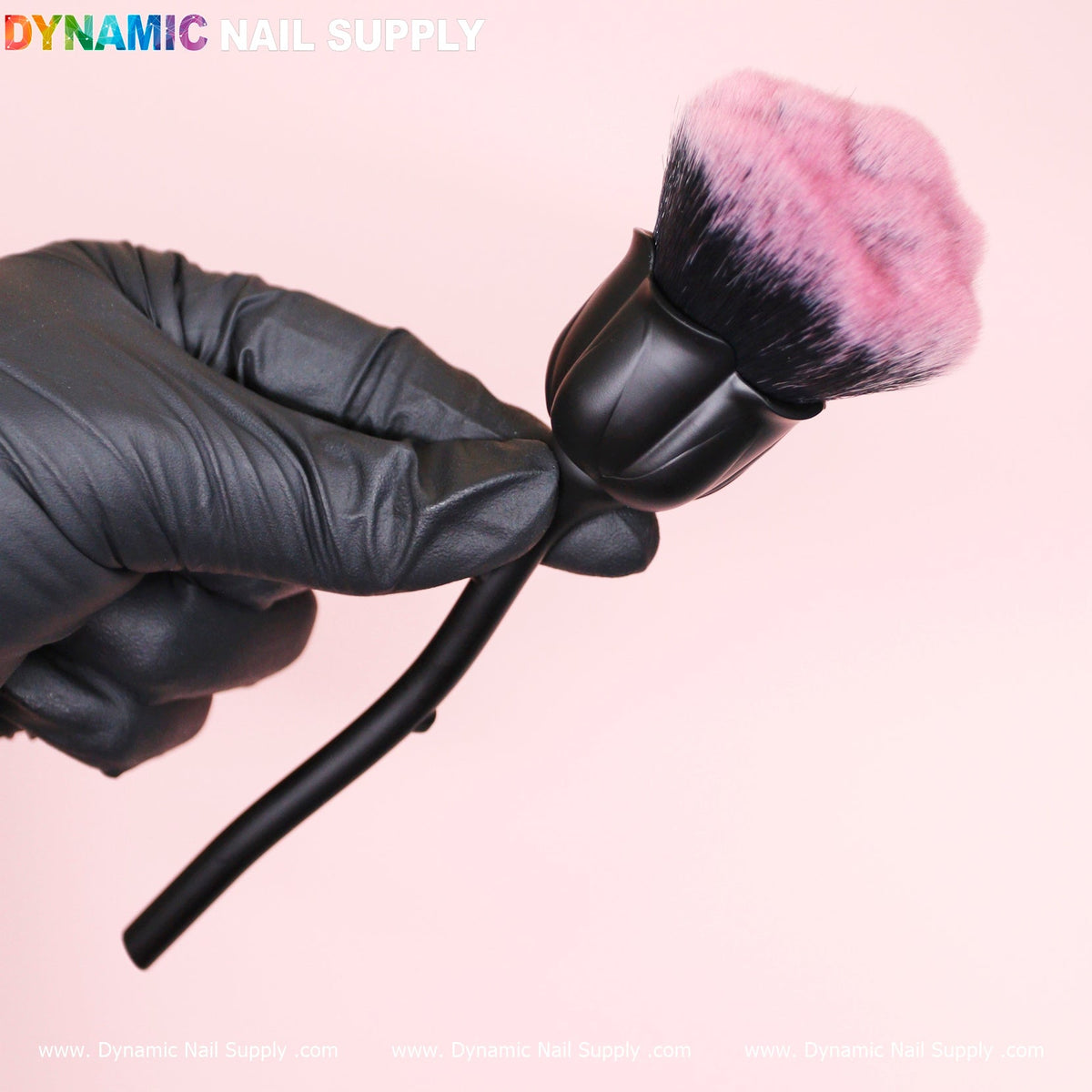Dust Brush (Cosmetic-grade Duster) - Black Pink Rose style