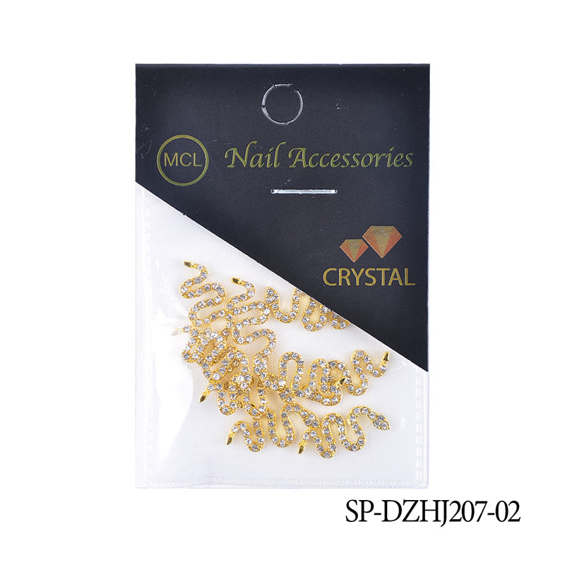 10 pcs of Snake Shape Charms for Nails Art Design (Smaller version)