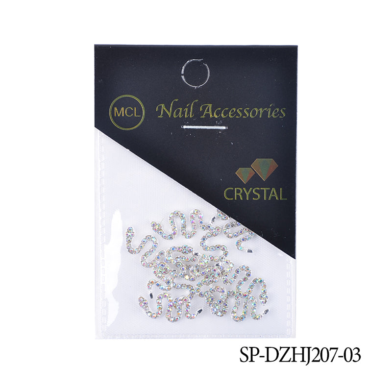 10 pcs of Snake Shape Charms for Nails Art Design (Smaller version)
