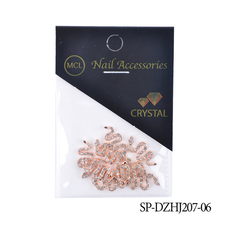 10 pcs of Snake Shape Charms for Nails Art Design (Smaller version)
