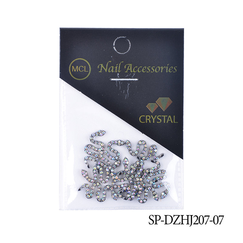 10 pcs of Snake Shape Charms for Nails Art Design (Smaller version)