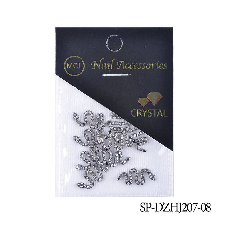 10 pcs of Snake Shape Charms for Nails Art Design (Smaller version)