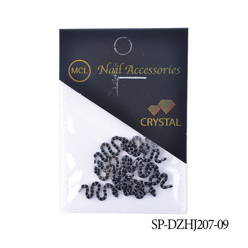 10 pcs of Snake Shape Charms for Nails Art Design (Smaller version)