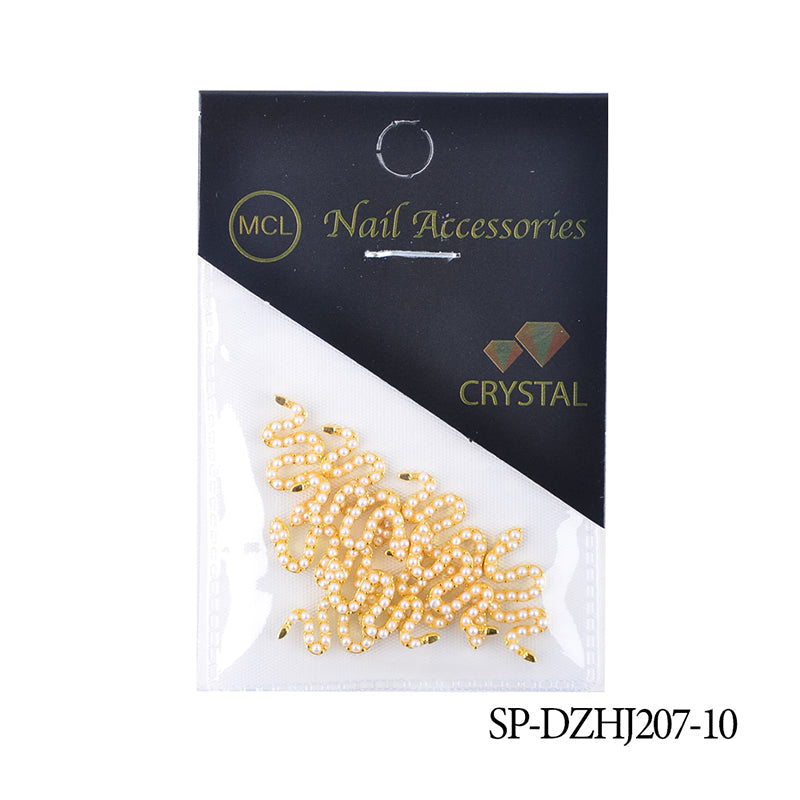 10 pcs of Snake Shape Charms for Nails Art Design (Smaller version)