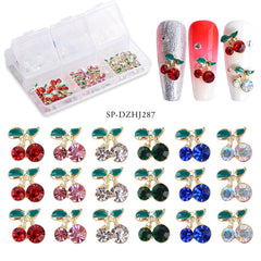60 pcs (Mixed 6 colors) Cherry Nail Charms for Designer